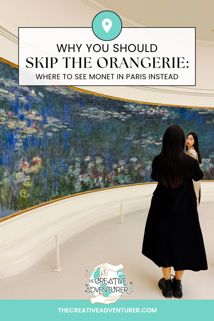 Monet's water lilies painting at Musée Marmottan, Paris, with visitors